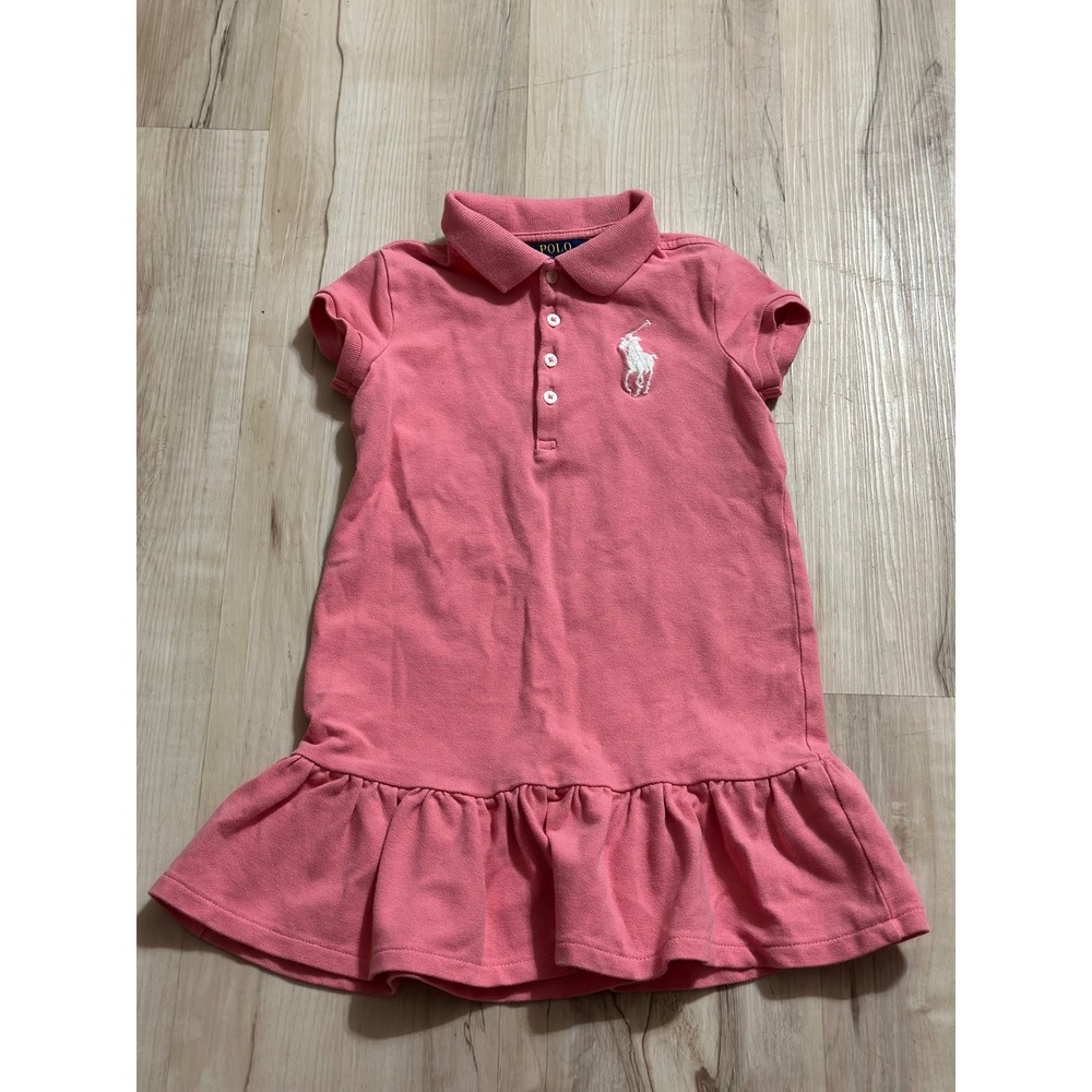 Polo Ralph Lauren Big Pony Short-Sleeve Dress Girls Size 4T in Pink